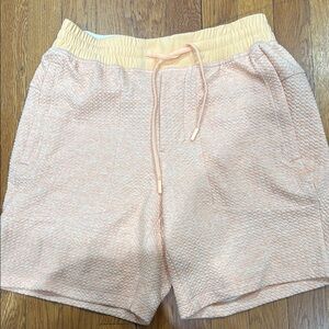 Men's Peach Textured Shorts